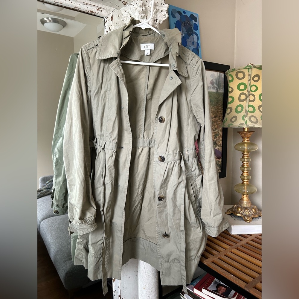 LOFT khaki trench coat